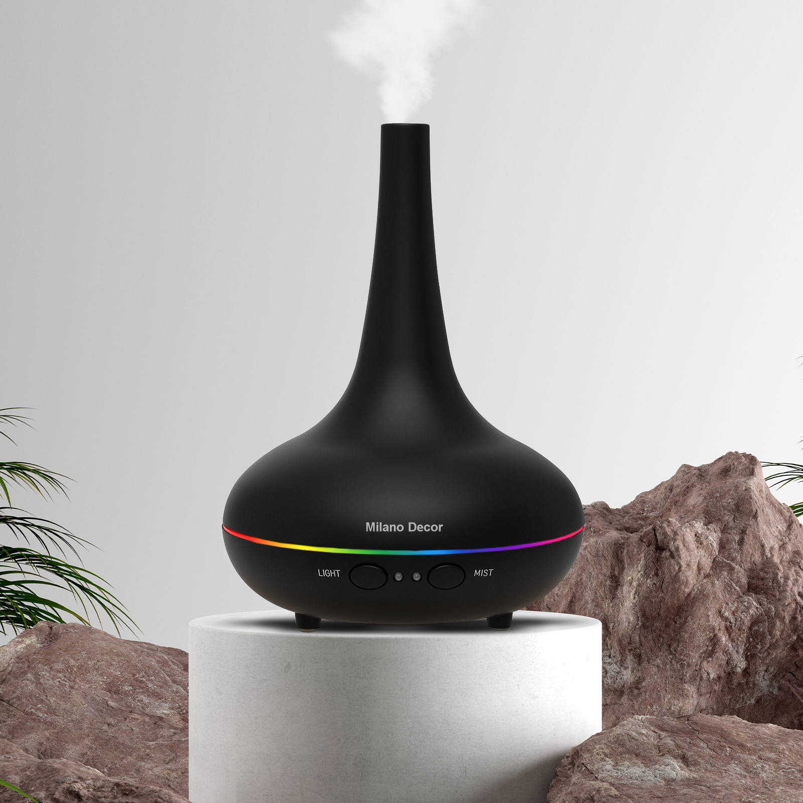 Milano Decor Ultrasonic Aroma Diffuser - Black Colour