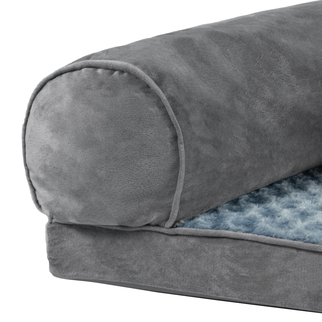 PaWz Pet Bed Sofa Dog Beds Bedding Soft M Cover Grey Cover Medium - Image 4