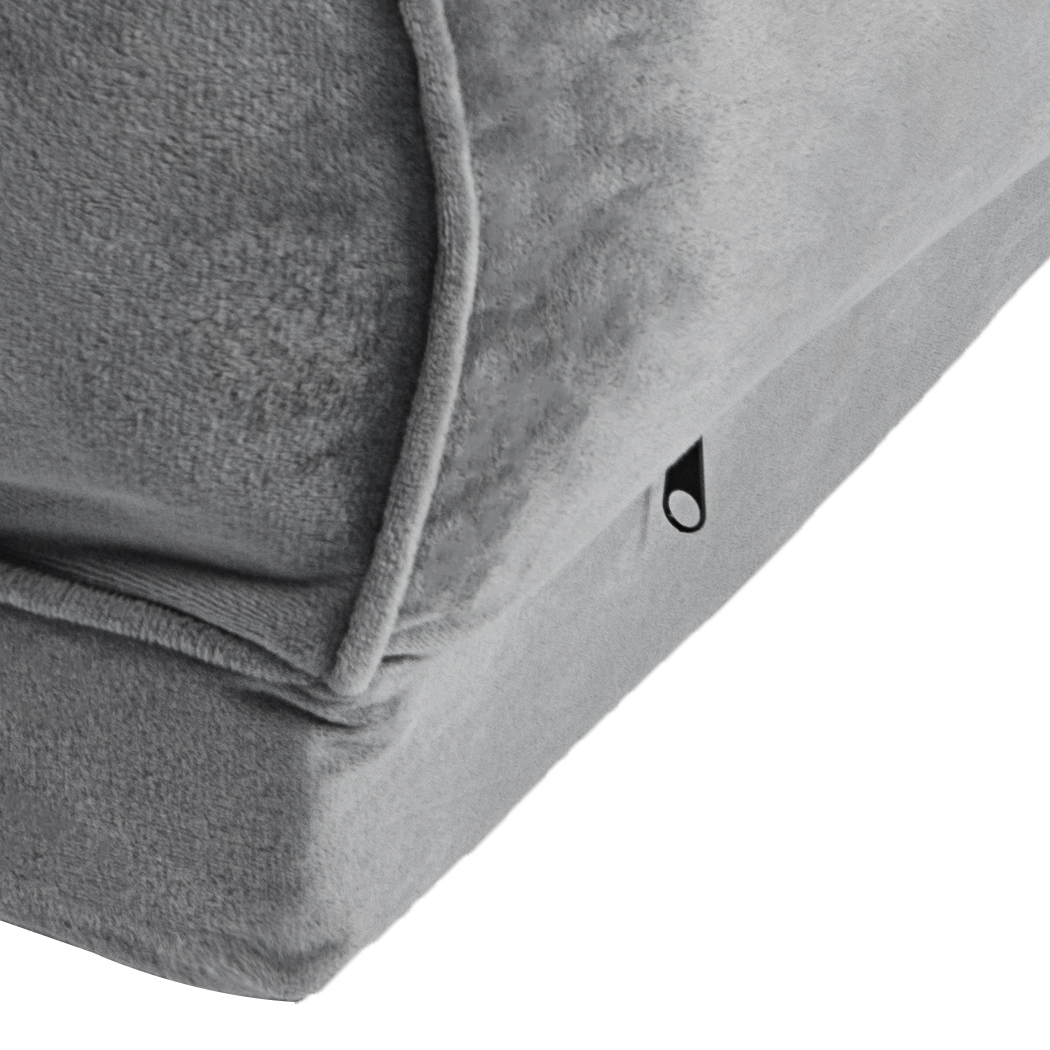 PaWz Pet Bed Sofa Dog Beds Bedding Soft M Cover Grey Cover Medium - Image 5