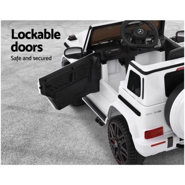 Mercedes-Benz Kids Ride On Car Electric AMG G63 Licensed Remote Cars 12V White - Image 7