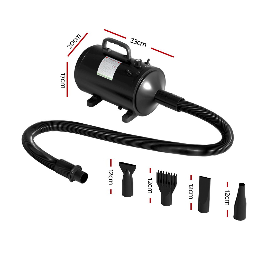 i.Pet Pet Hair Dryer Dog Cat Grooming Speed Blower Hairdryer Heater Low Noise - Image 2