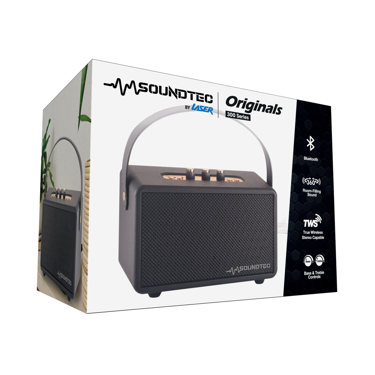 SoundTec Retro Bluetooth Boombox Black - Image 10