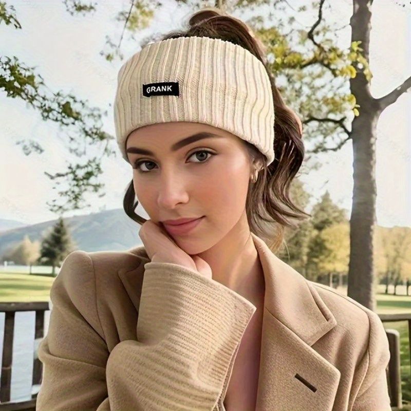 Black Pink Women'S Headbands Elastic Headbands Winter Ear Warmers Solid Color Headbands - Image 6