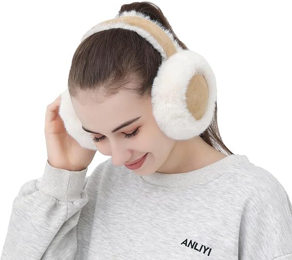 Ear Warmers - Foldable Women's Winter Earmuffs - Plush Faux Fur - Soft and Warm - Suitable for Outdoor Use - Cold Weather Protection - Image 6