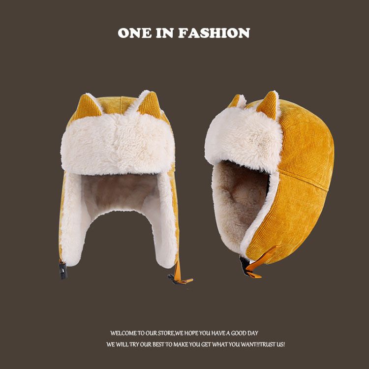 Women's Winter Hat (Head Circumference: 56-58 cm) - Cute Cat Ears - Aviator Hat with Earflaps - Ski Ushanka with Buckle Closure - Image 2