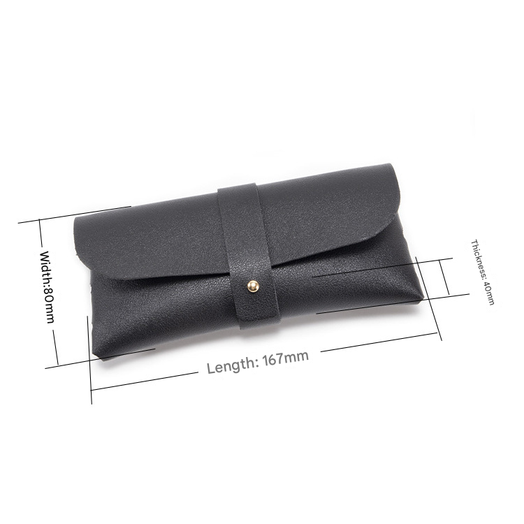 White PU Leather Eyeglass Case, Soft Protective Pouch for Sunglasses and Reading Glasses - Image 4