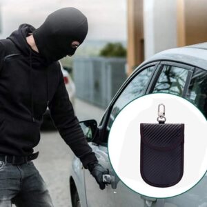 Carbon fiber key fob protector | Car Key Protector | Keyless Entry Protective Case | RFID Protective Case | Card Holder | Wallet | Phone Holder | 14 x 10 CM