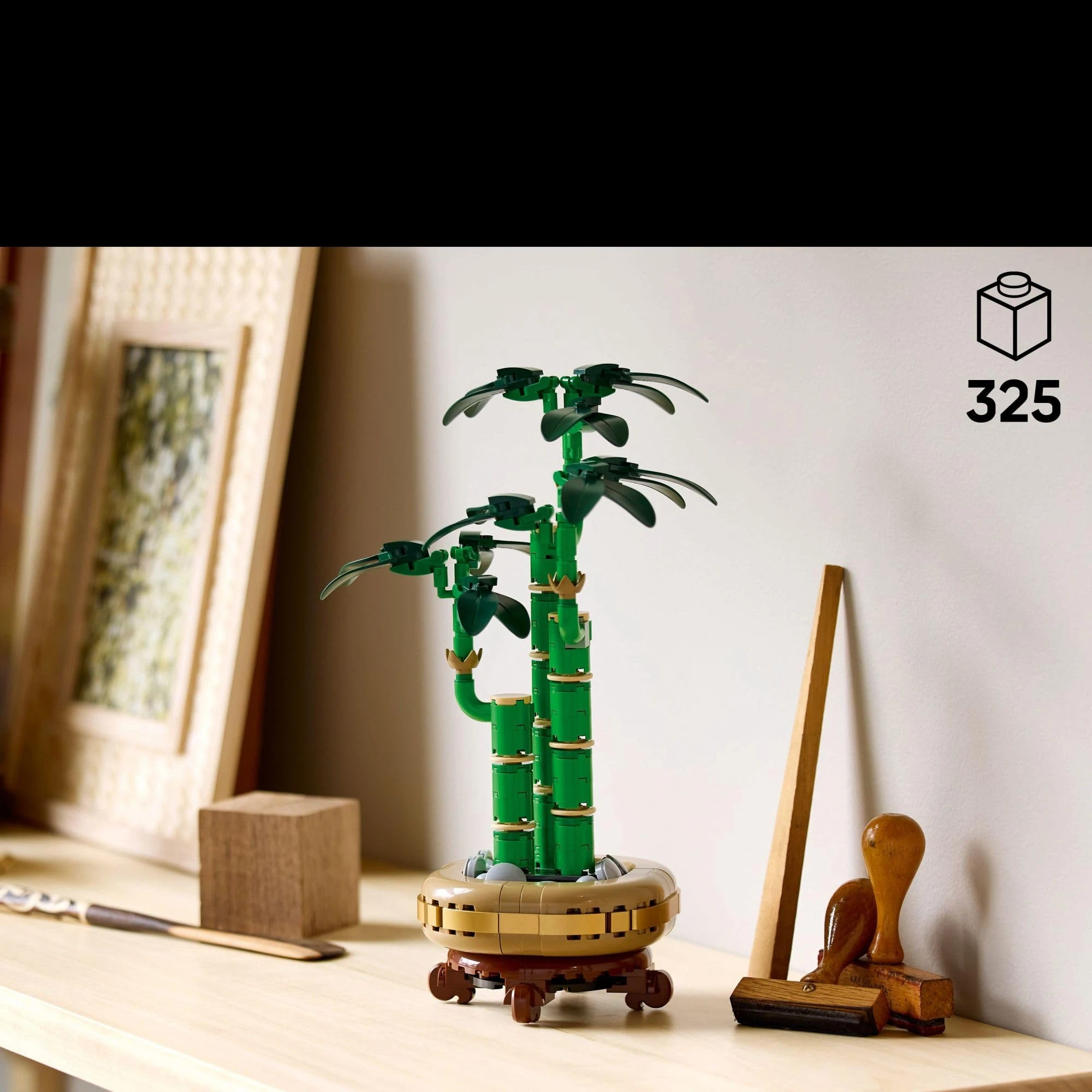 Botanicals Lucky Bamboo Building Set - Artificial Plant for Indoor Home Décor, Adults Ages - Fake Plant Decoration for Table, Desk, Office - Gift for Birthdays, 325 particles - Image 2