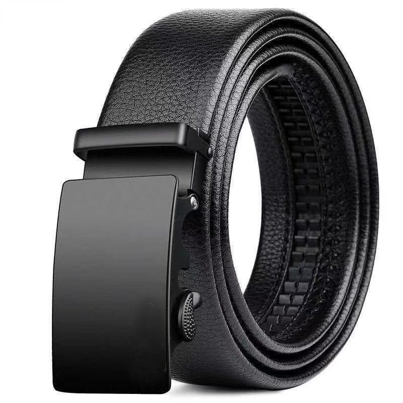 Mens Belt Leather Belt, Effortless Style, Piece Leather Belt with Minimalist Buckle Design (35mm, black)