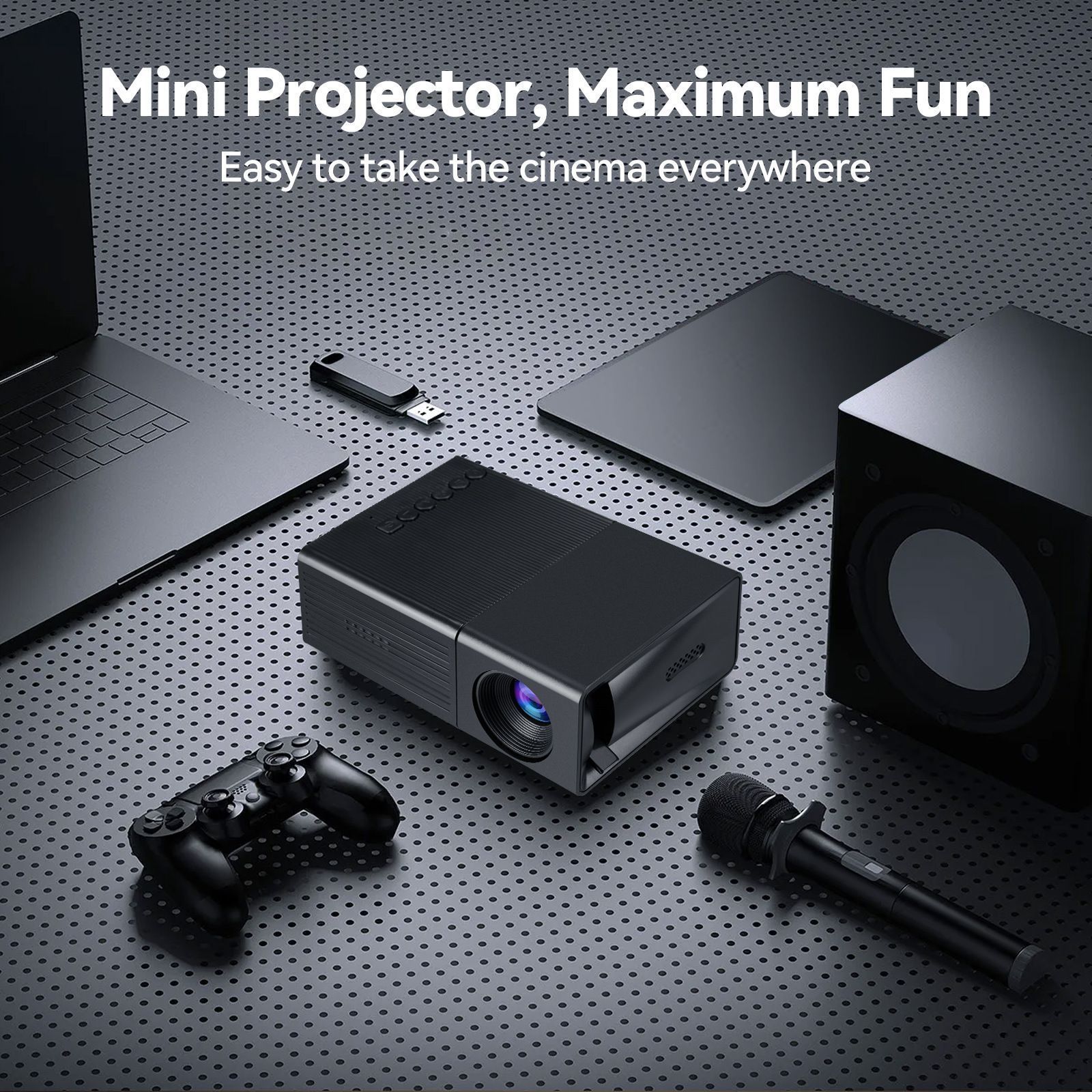 M3S Mini Projector Black AU - Image 3