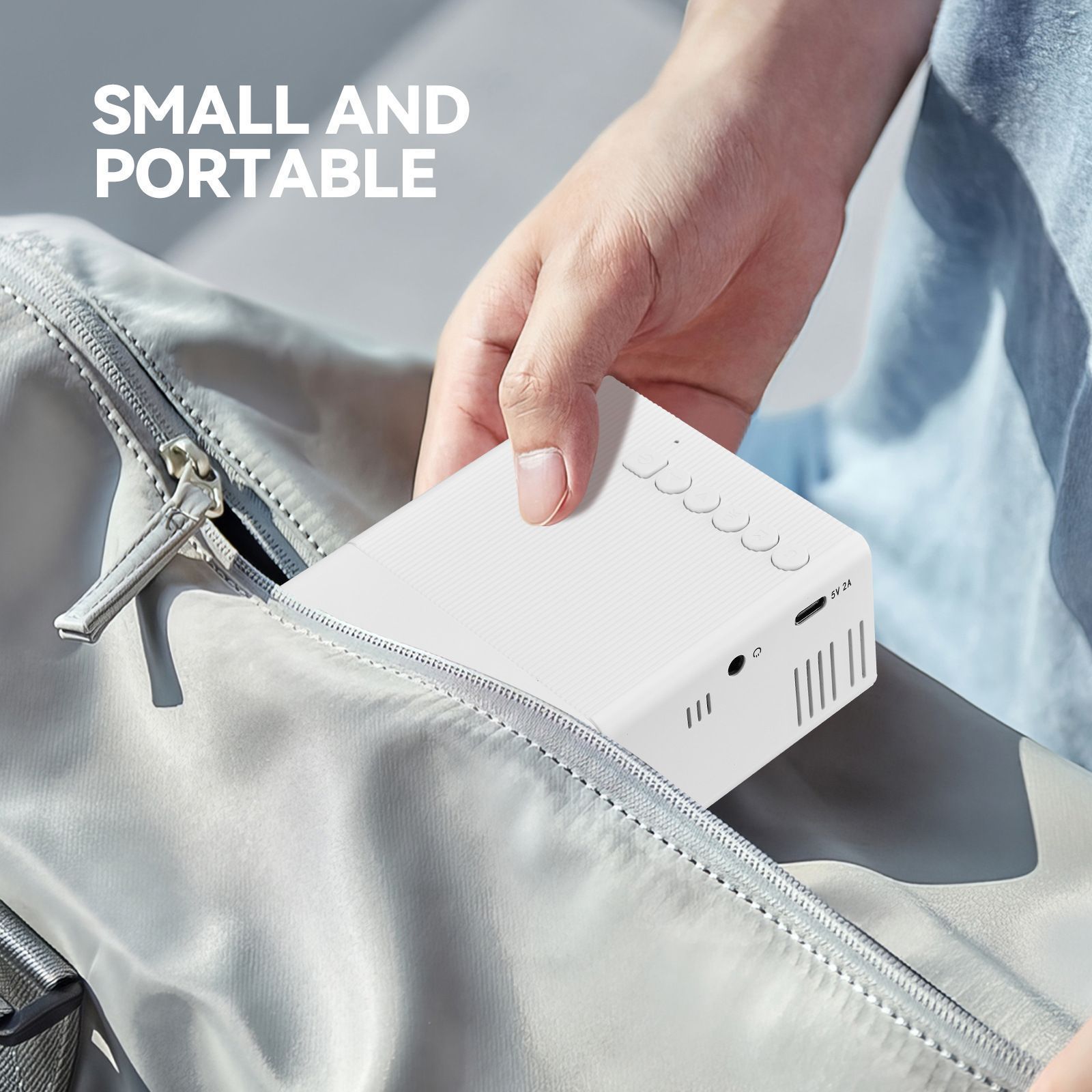 M3S Mini Projector White USB-Powered - Image 5