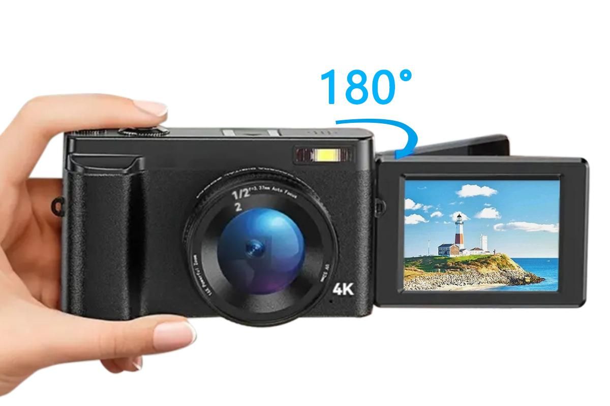 4K Digital Camera for Outdoor Photography With 32GB TF Card 180 Degree Flip Screen 16X Zoom 48MP Autofocus - Image 6