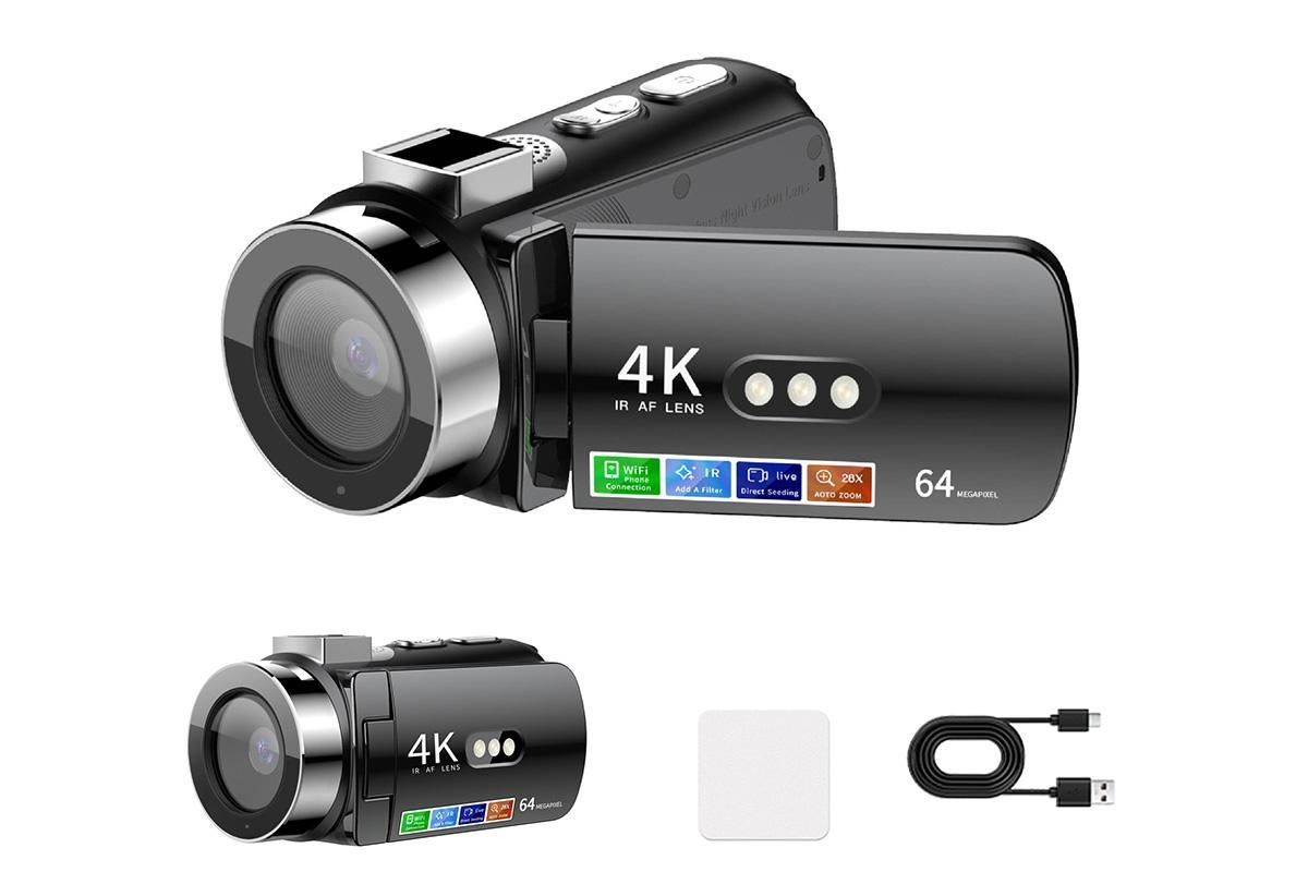 4K Video Camera Camcorder 64MP Vlogging Camera With 28X Digital Zoom for YouTube - Standard Version - Image 11