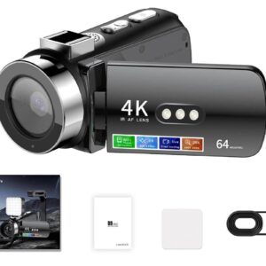 4K Video Camera Camcorder 64MP Vlogging Camera With 28X Digital Zoom for YouTube - Standard Version