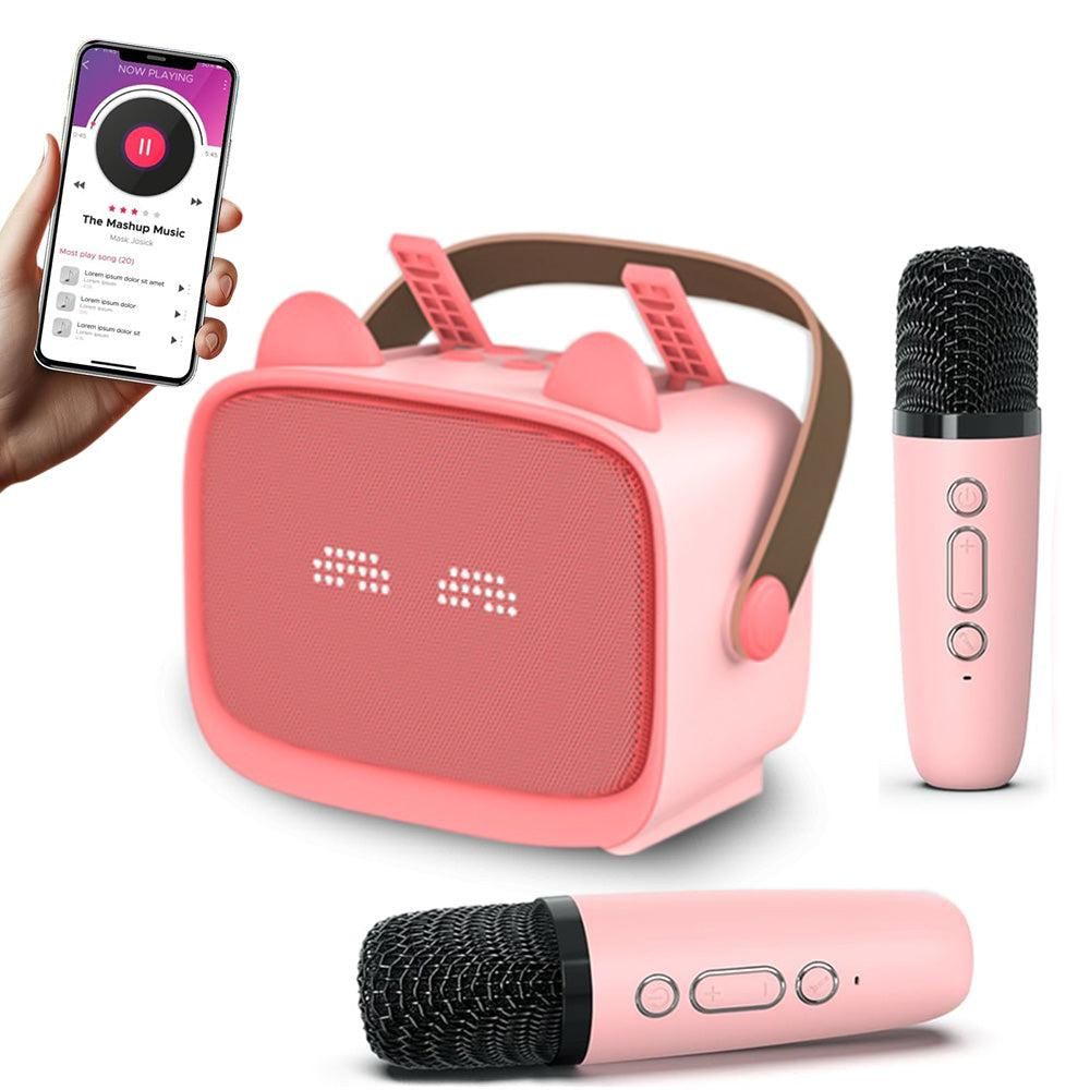 Mini Karaoke Machine - Portable MP3 Player with 2 Wireless Mics Toys & Gifts Blue - Image 9
