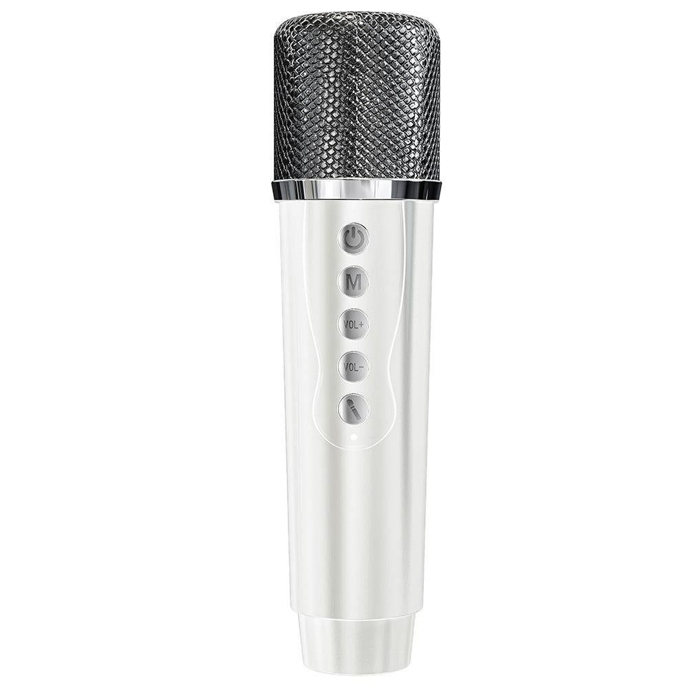 Portable Bluetooth 5.3 Speaker with 2 Wireless Microphones Home Karaoke Speaker Machine White - Image 5