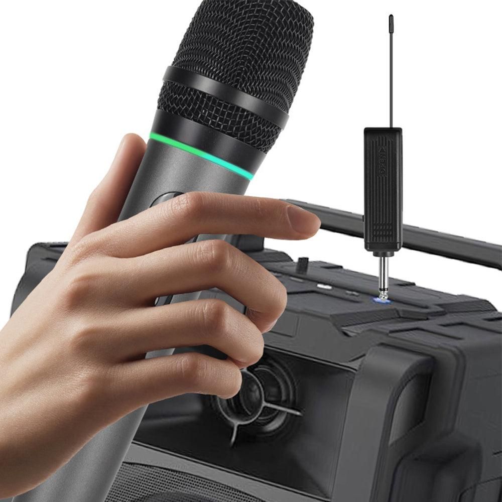 Dual Wireless Rechargeable Microphone Set with Display for Karaoke Weddings DJs Speech & Classroom Use - Image 2