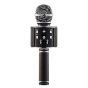 Handheld Wireless Bluetooth Microphone with Speaker for IOS Android Phone Computer 1800mAh Battery Black
