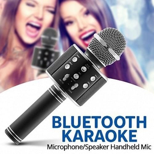 Handheld Wireless Bluetooth Microphone with Speaker for IOS Android Phone Computer 1800mAh Battery Black - Image 2