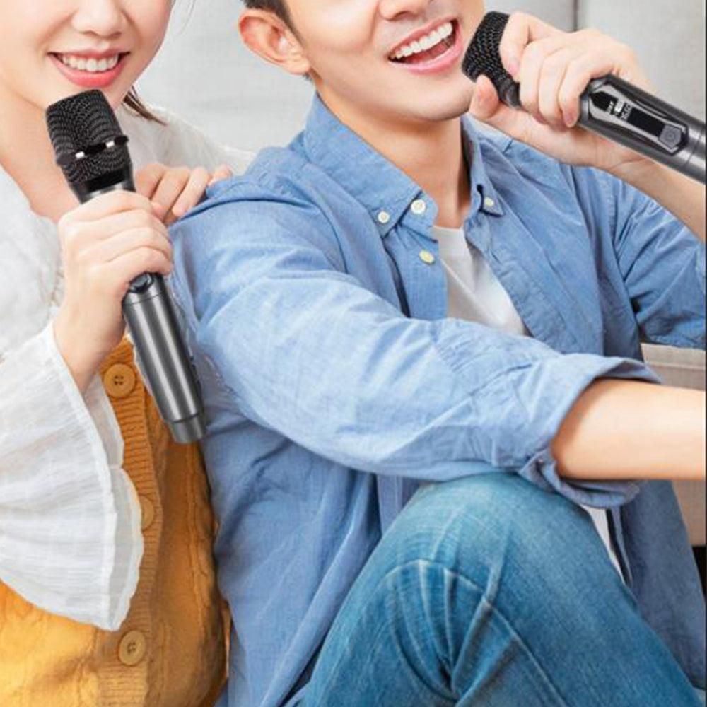 Plug and Play Wireless Microphone Rechargeable Karaoke Mic for Singing Speeches Events Gold - Image 3