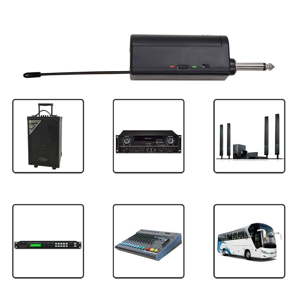 Plug and Play Wireless Microphone Rechargeable Karaoke Mic for Singing Speeches Events Gold - Image 4