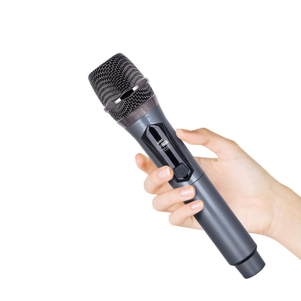 Plug and Play Wireless Microphone Rechargeable Karaoke Mic for Singing Speeches Events Gold - Image 5