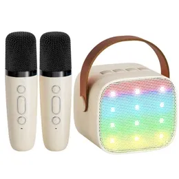 Mini Karaoke Machine with 2 Wireless Microphones Portable Bluetooth Speaker - Image 5