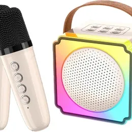 Mini Karaoke Machine with 2 Wireless Microphones Portable Bluetooth Speaker - Image 6