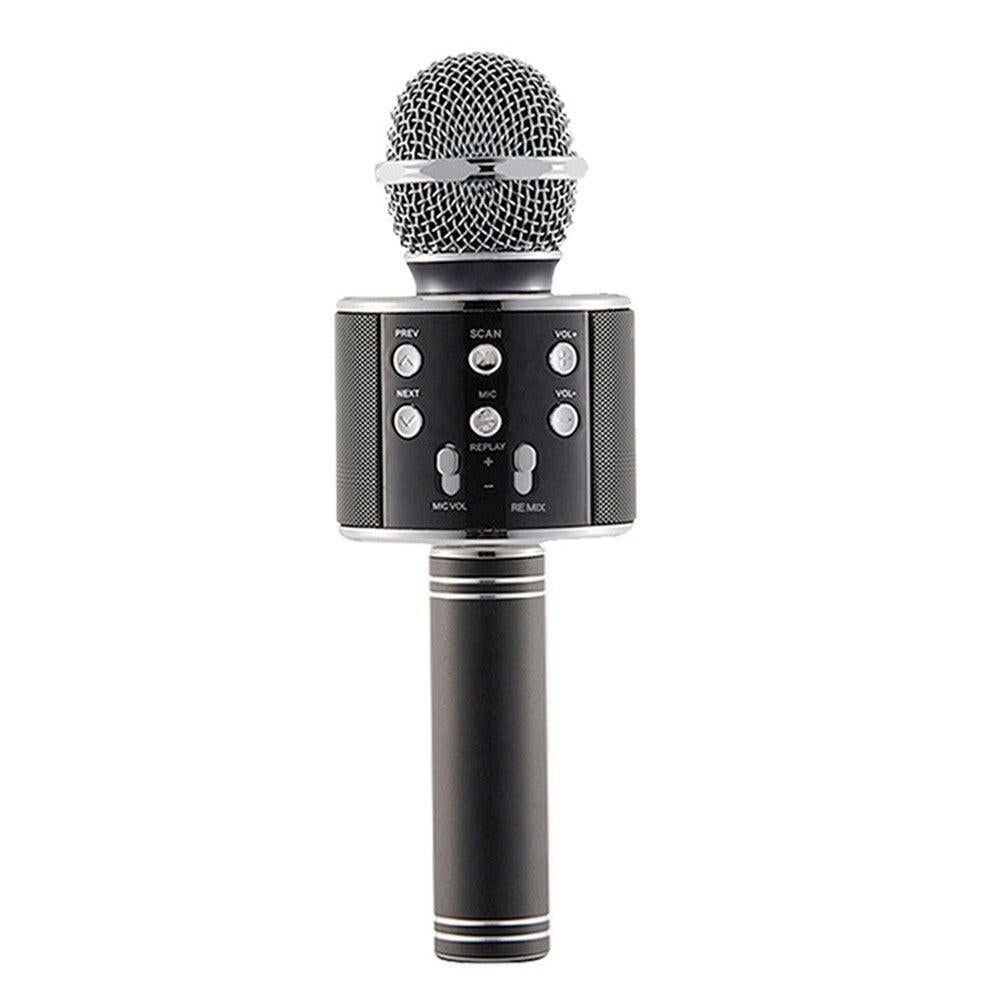 Portable Bluetooth Wireless Karaoke Microphone with LED Lights Black - Image 2