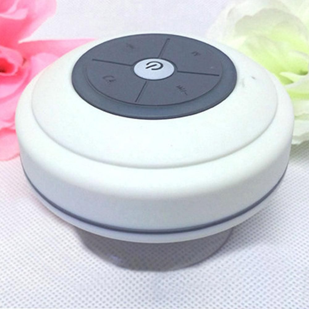 LED Bluetooth Portable Speaker with Suction Cup for Shower and Travel White - Image 2