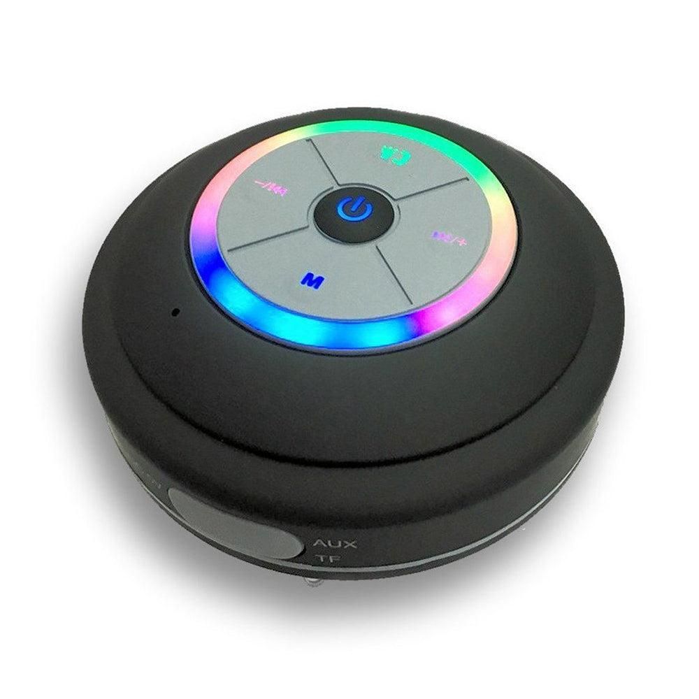 LED Bluetooth Portable Speaker with Suction Cup for Shower and Travel White - Image 4