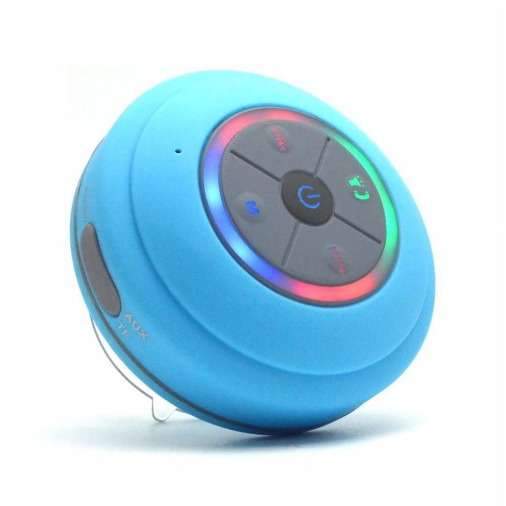 LED Bluetooth Portable Speaker with Suction Cup for Shower and Travel White - Image 5