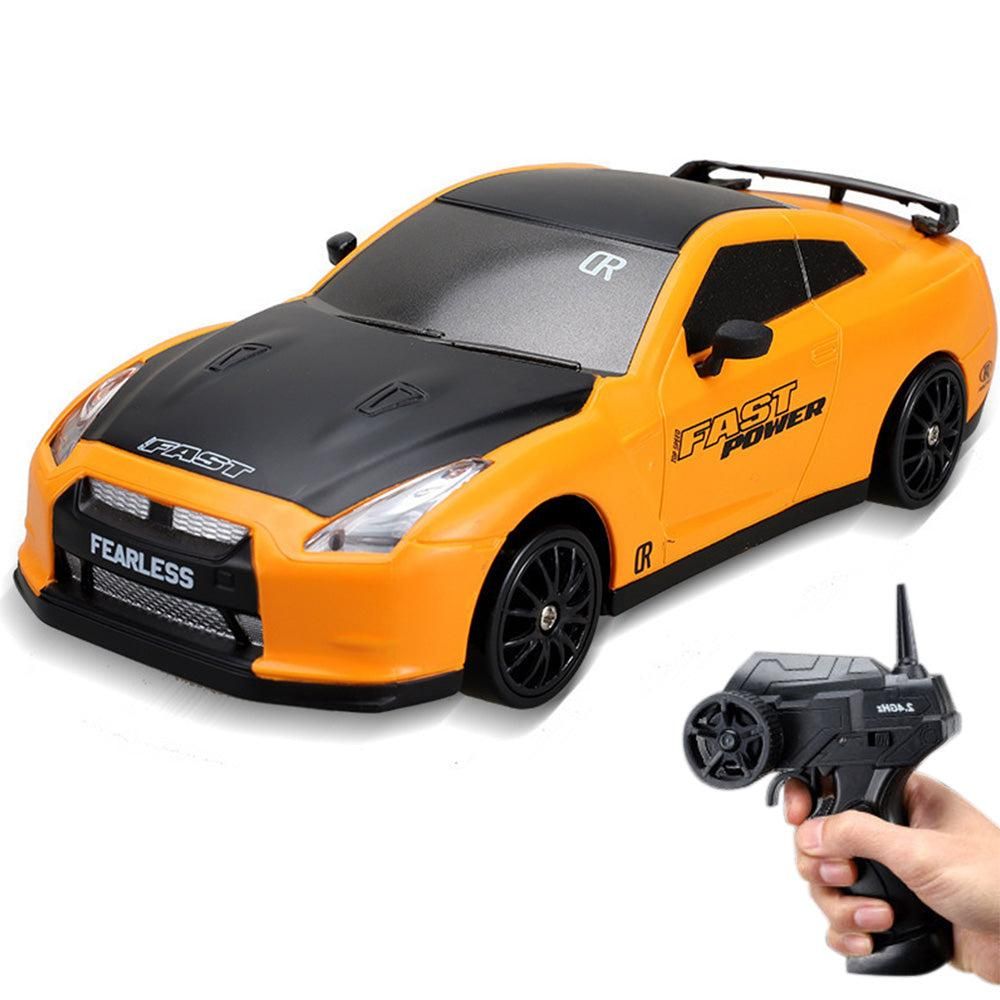 1/24 2.4GHz RC Drift Car 4WD High Speed Remote Control Racing Vehicle Orange for 3 year old+ - Image 3
