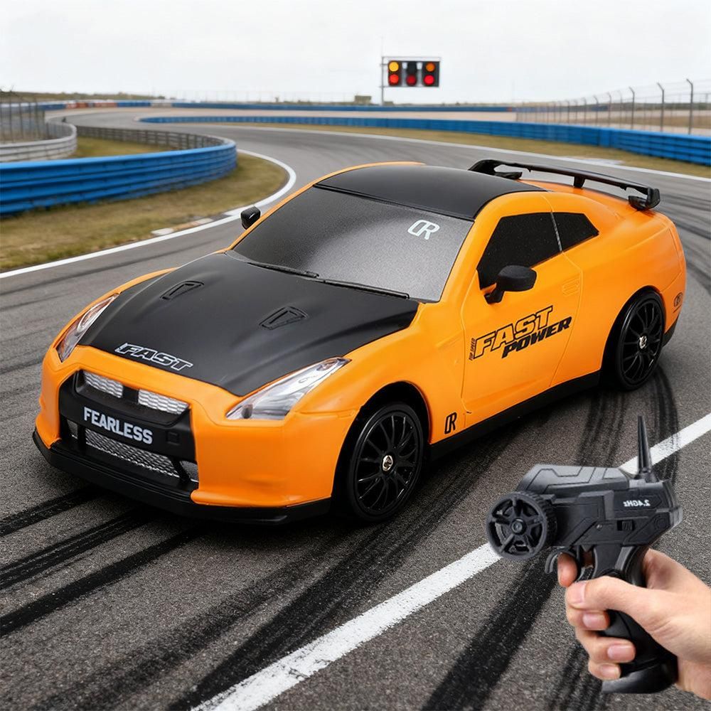 1/24 2.4GHz RC Drift Car 4WD High Speed Remote Control Racing Vehicle Orange for 3 year old+ - Image 5