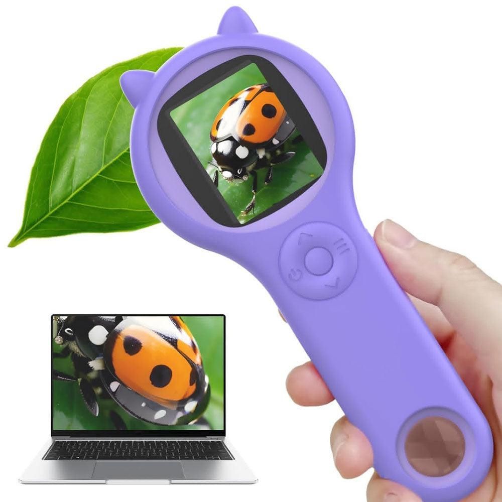Mini Pocket Handheld Microscope Educational Science Tool for Christmas or Birthday - Purple - Image 2