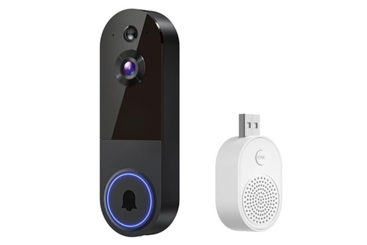 Smart Video Doorbell Camera Wireless Outdoor Doorbell Camera-Black - Image 2