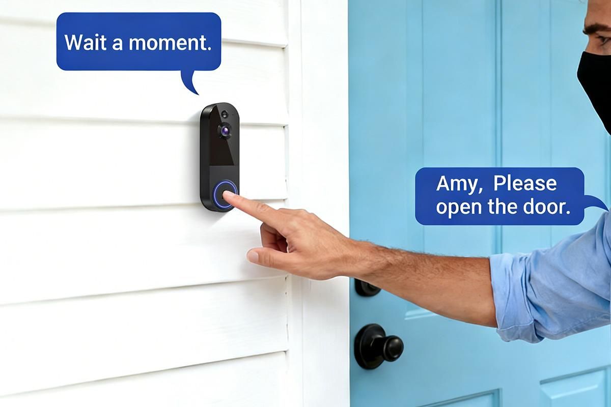 Smart Video Doorbell Camera Wireless Outdoor Doorbell Camera-Black - Image 8