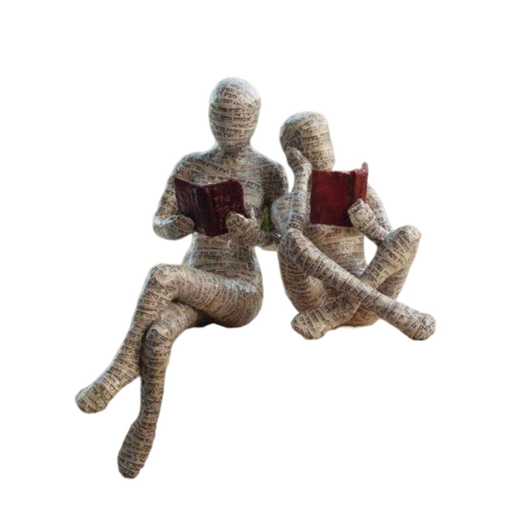 Vintage Reading Woman Figurine Pulp Lady Reading Bookshelf Decor Resin Statue Crafts Gifts Figures for Home Library Office Desktop - Image 8