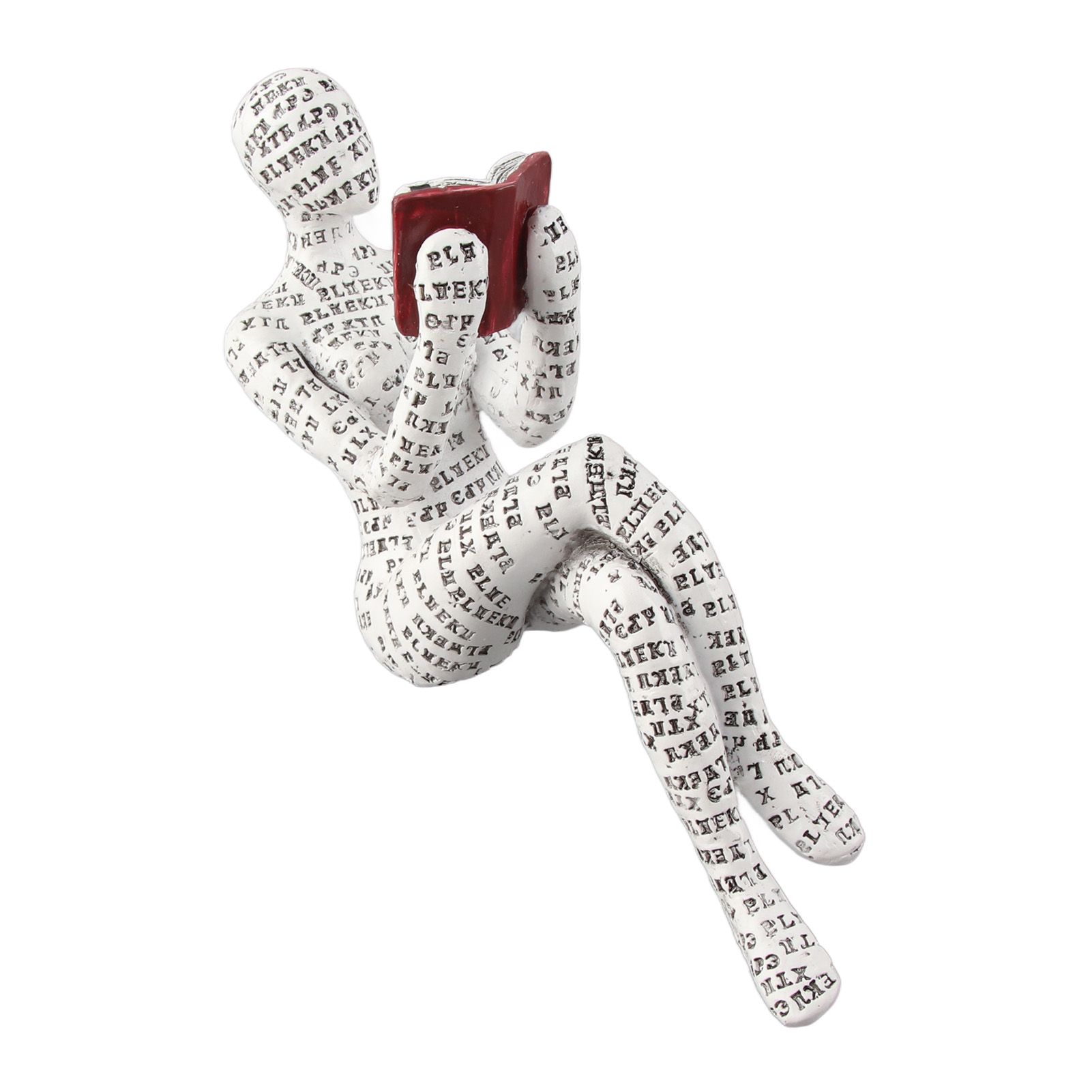 Vintage Reading Woman Figurine Pulp Lady Reading Bookshelf Decor Resin Statue Crafts Gifts Figures for Home Library Office Desktop - Image 6
