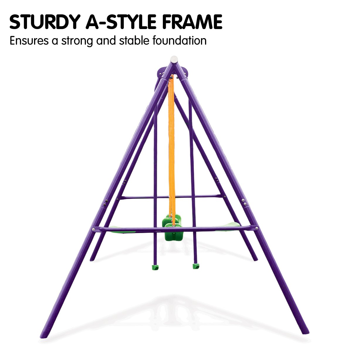 Kahuna Kids 4-Seater Swing Set Purple Green - Image 6
