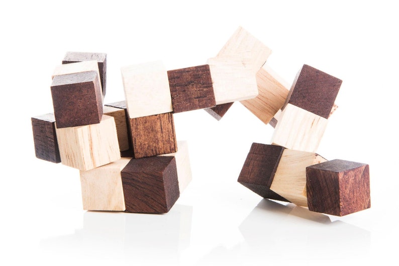 3 individual brainteaser wooden puzzles in a gift wooden box - Image 6