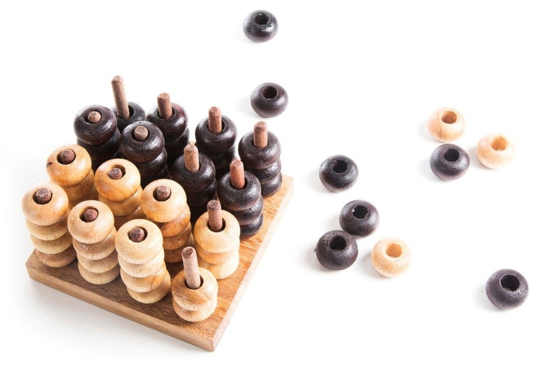 4 IN A ROW GAME Connect four board 3 dimensional handmade in beautiful wood - Image 4