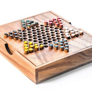 Chinese Checkers - wooden board game, strategy game, game for adults, game