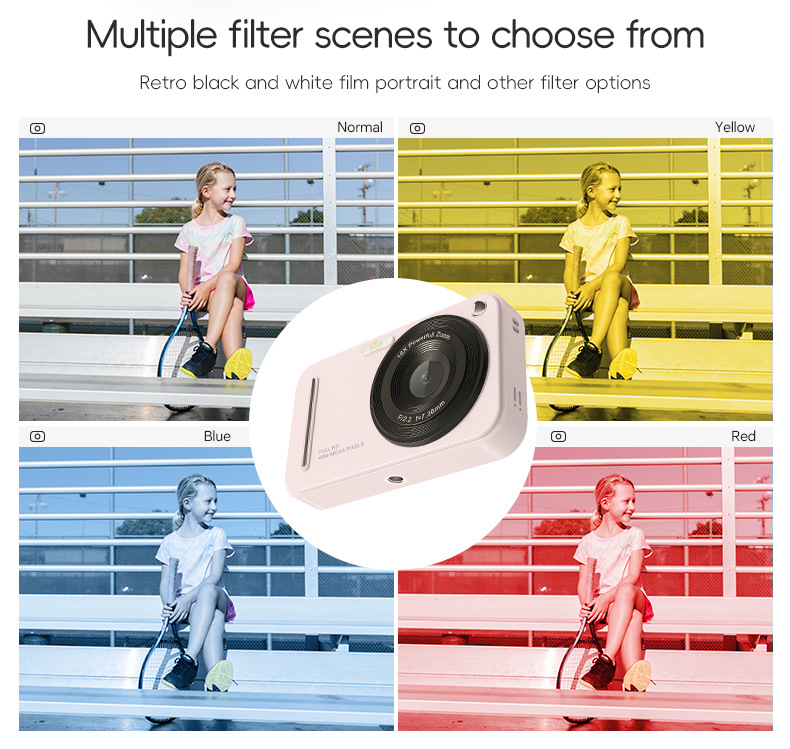 48MP Digital Camera with 16x Zoom & AF Autofocus - Full HD Vlogging Camera for Beginners & Kids(White) - Image 7
