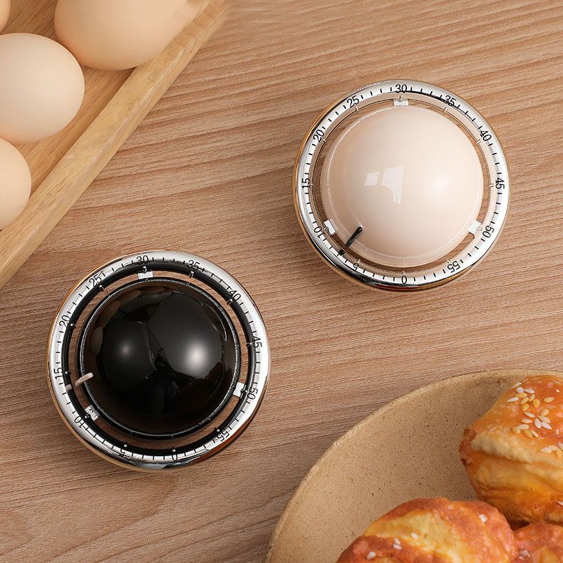 Black Retro Planet Mechanical Kitchen Timer Magnetic Countdown Clock Battery-Free Metal Core Loud Alarm for Cooking Study - Image 5