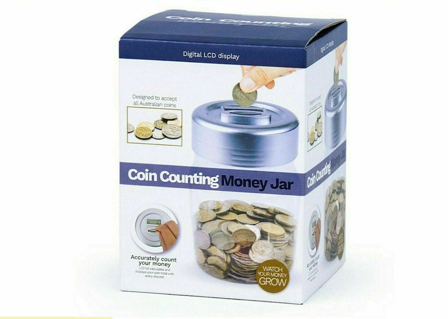 2 x Digital Coin Counting Money Jar Australian Coin with LCD Display Fun for Kid - Image 5