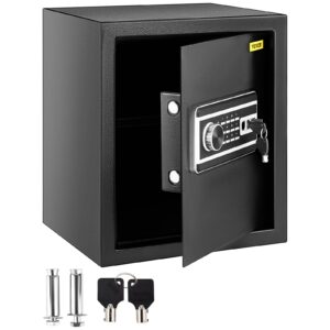 Safe Box, 1.7 CU.FT Fingerprint Safe Box for Money with 2 Keys & Digital Keypad, Q235 Steel Safe Box for Storing Cash, Jewelry, Pistols, Documents, Watches in Home & Office & Hotel