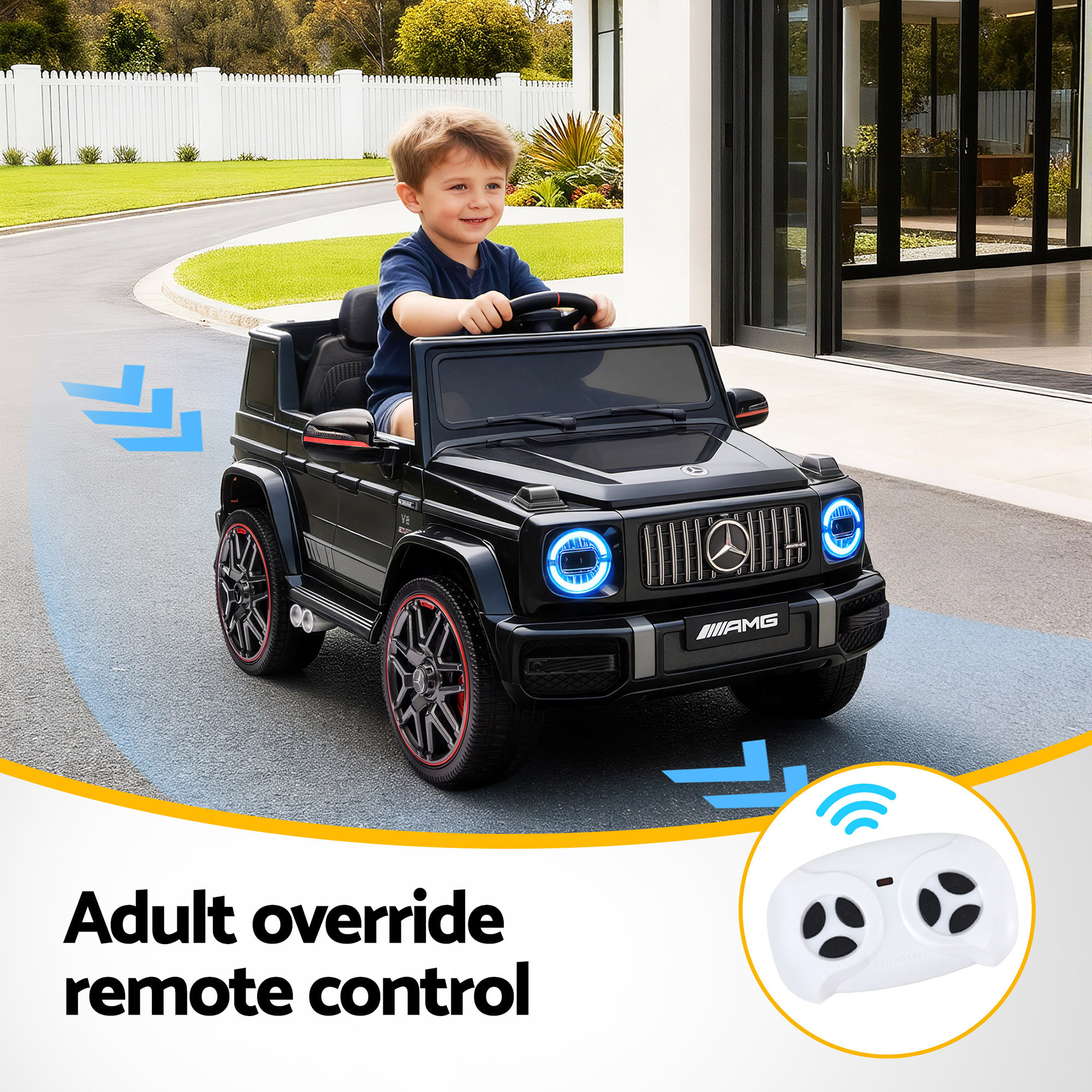 Kids Electric Ride On Car G63 Toy Cars Remote Control Black - Image 7