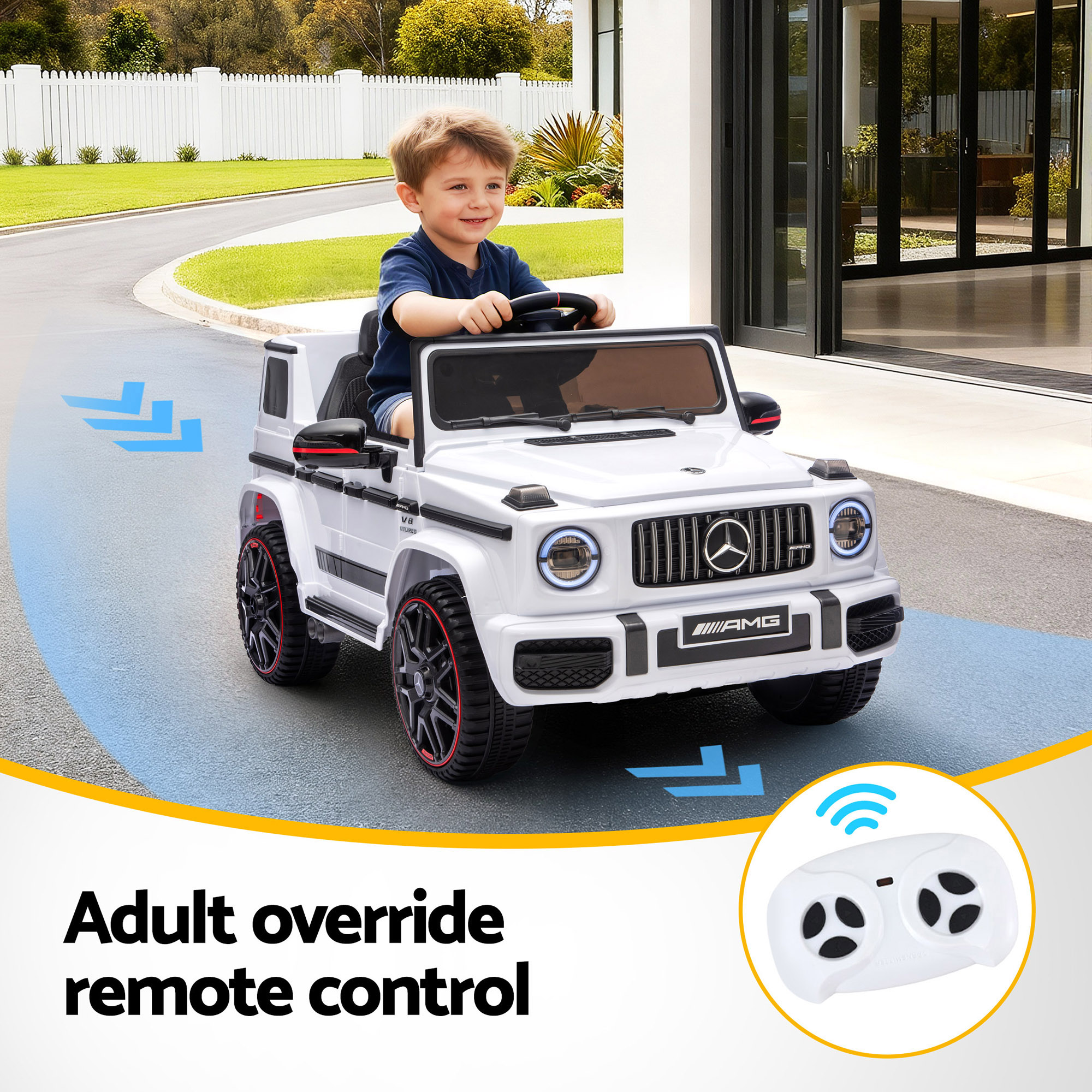 Kids Electric Ride On Car G63 Toy Cars Remote Control White - Image 7
