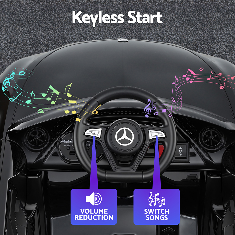 Kids Electric Ride On Car Licensed Outdoor Toys Cars Music Remote Black - Image 5